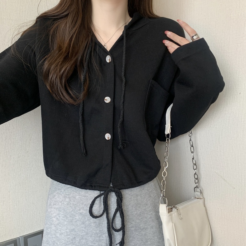 SUXI Áo Hoodie Thể Thao Dáng Rộng Màu Sắc Đơn Giản Cho Nữ