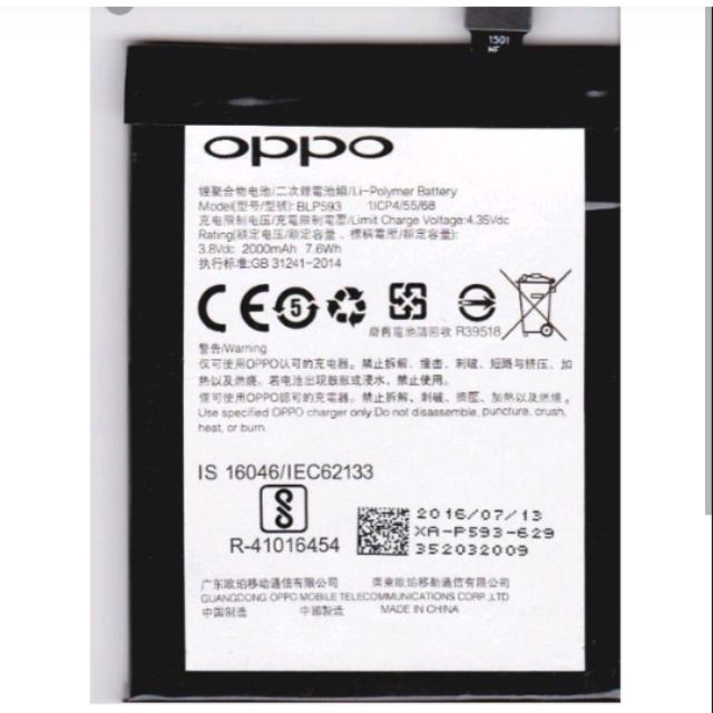 [Mã ELORDER5 giảm 10K đơn 20K] Pin Oppo Neo 5 Oppo A31 A31T A31U Baterry BLP-593 - Chính hãng