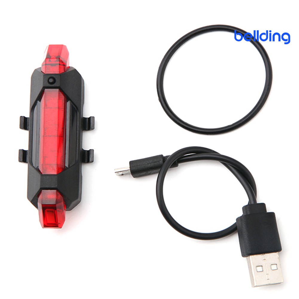 Đèn Gắn Đuôi Xe Đạp 5 Bóng LED Sạc Bằng Cổng USB