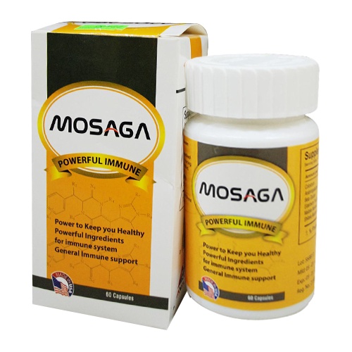 Mosaga - Hỗ trợ tăng cường hệ thống miễn dịch, tăng sức đề kháng cho cơ thể ( lọ 60 viên)
