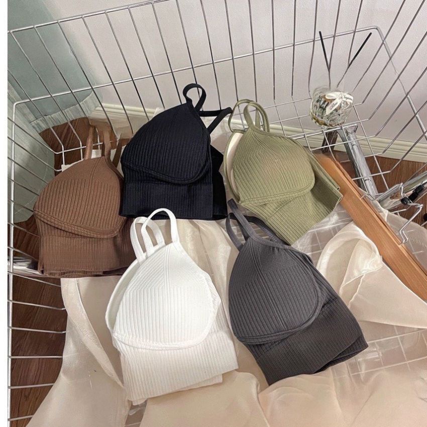Áo ngực 2 dây cotton không gọng mút mỏng, áo bra chất liệu co dãn dễ hoạt động và mix đồ đơn giản Kingshop B614