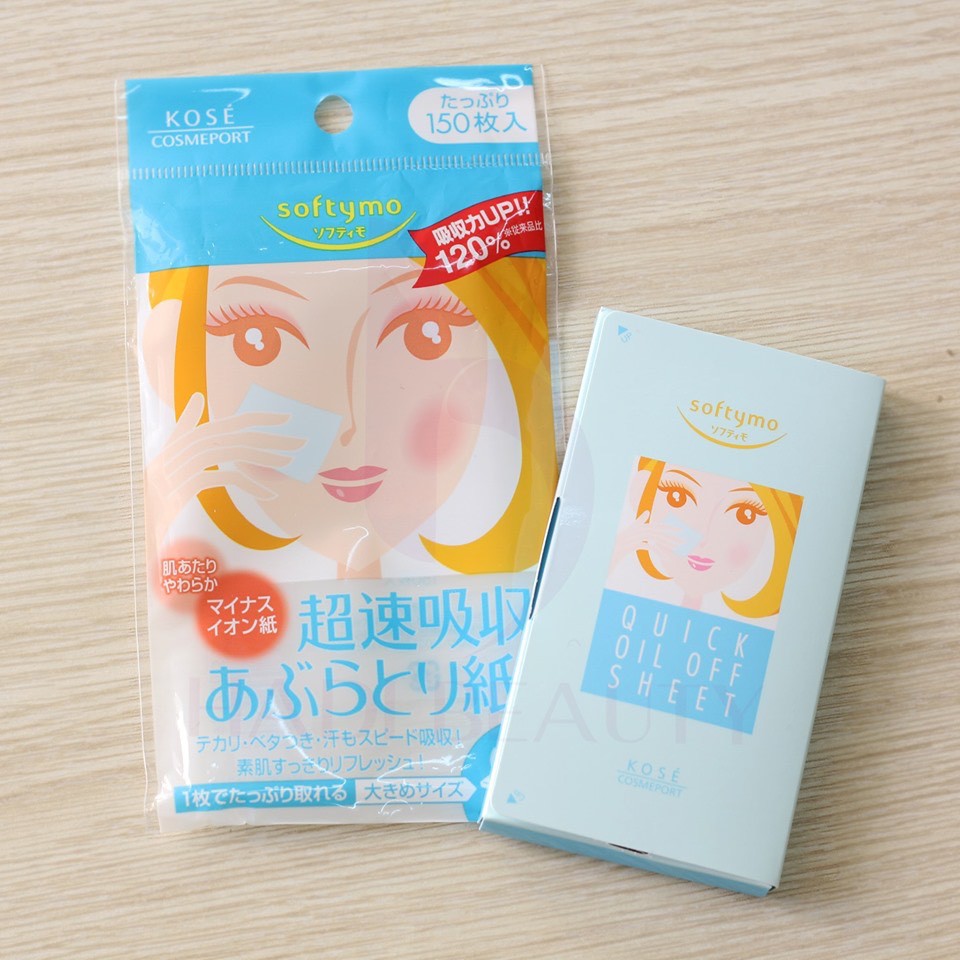 Giấy thấm dầu Kose Softymo than hoạt tính 60 tờ của Nhật Bản | BigBuy360 - bigbuy360.vn