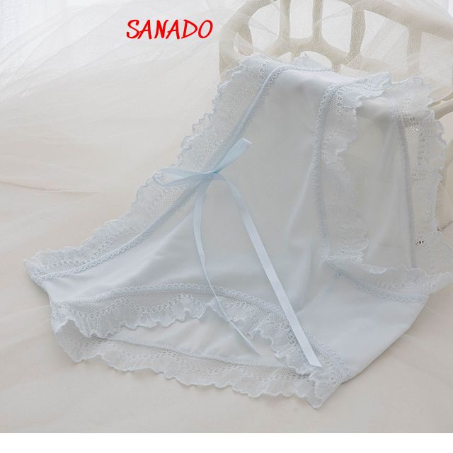 (QL06) quần lót nữ xuyên thấu quần chíp nữ ren mềm mại thoáng mát đính nơ gợi cảm - Sanado