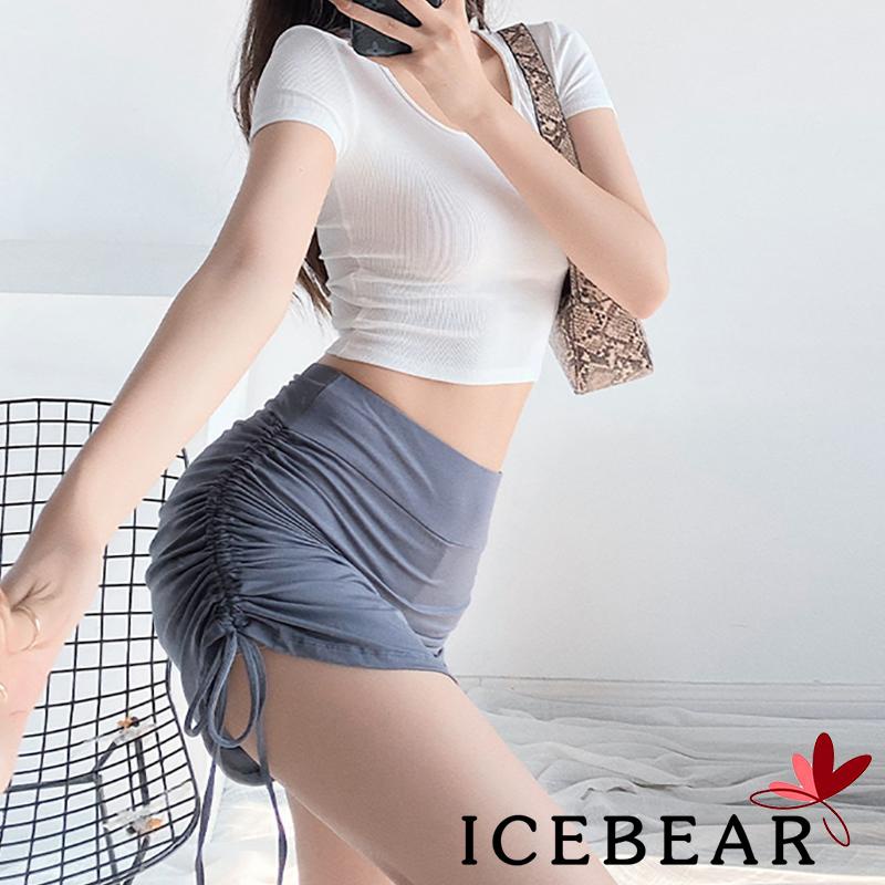 Chân Váy Lưng Cao Màu Trơn Phối Dây Rút Thời Trang Cho Nữ