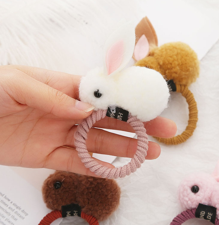 Dây Cột Tóc Co Giãn Hình Thỏ Nhỏ Xinh Xắn