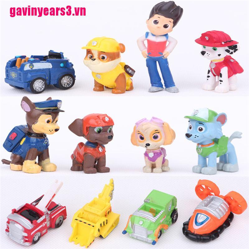 Set 12 Mô Hình Đồ Chơi Mini Nhân Vật Trong Phim Hoạt Hình "Paw Patrol"