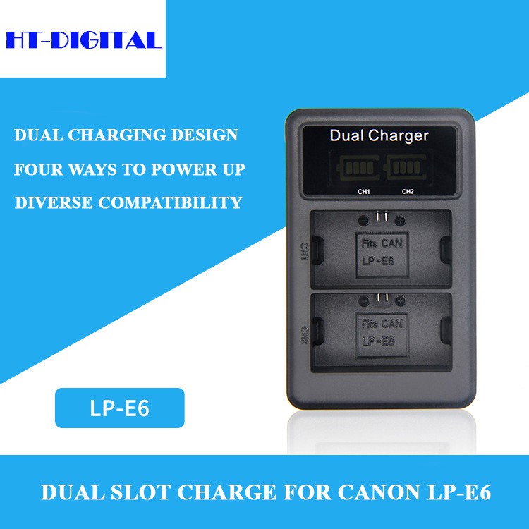 Sạc đôi pin Canon LP-E6 Dual Charger (Bảo hành 6 tháng)