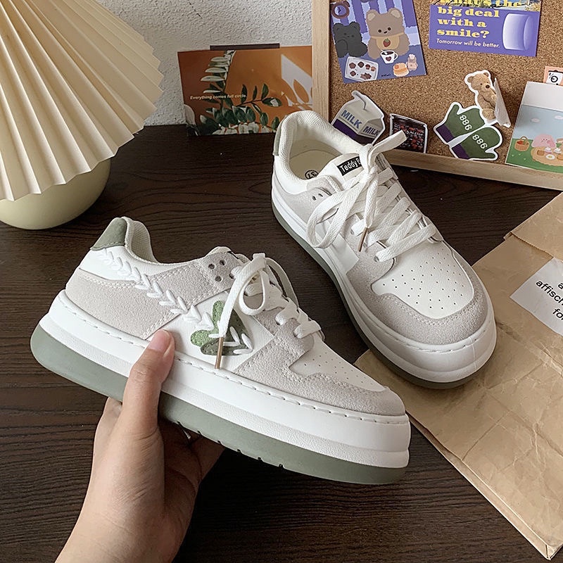 Giày thể thao nữ ulzzang đi học đi chơi màu tím nhạt và xanh bơ naii.order