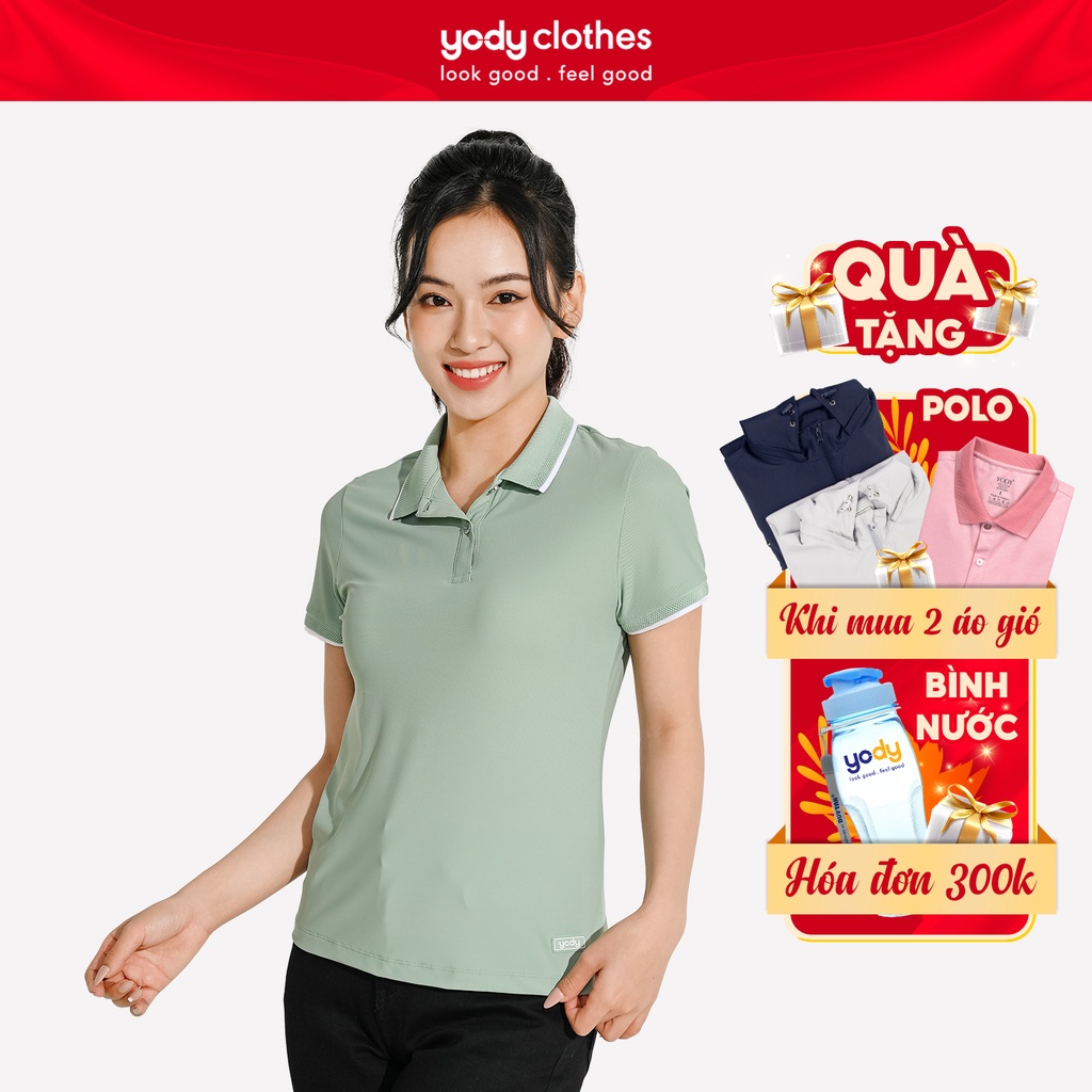 Áo thun polo nữ YODY vải Airycool giữ form thoáng mát, phù hợp công sở APN5046