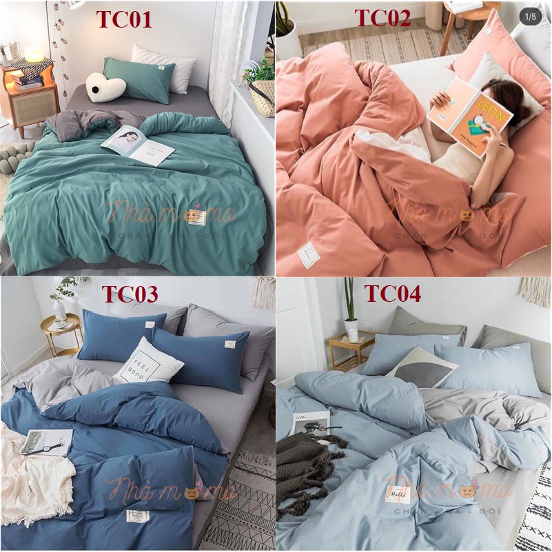 [VẢI SIÊU MÁT MỊN] BỘ CHĂN GA GỐI COTTON TICI SẮC MÀU HOT TREND (CHAT CHỌN MẪU) | BigBuy360 - bigbuy360.vn