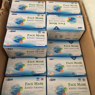 [Hàng đẹp]Khẩu trang y tế face mask SGM 1 hộp 50 cái