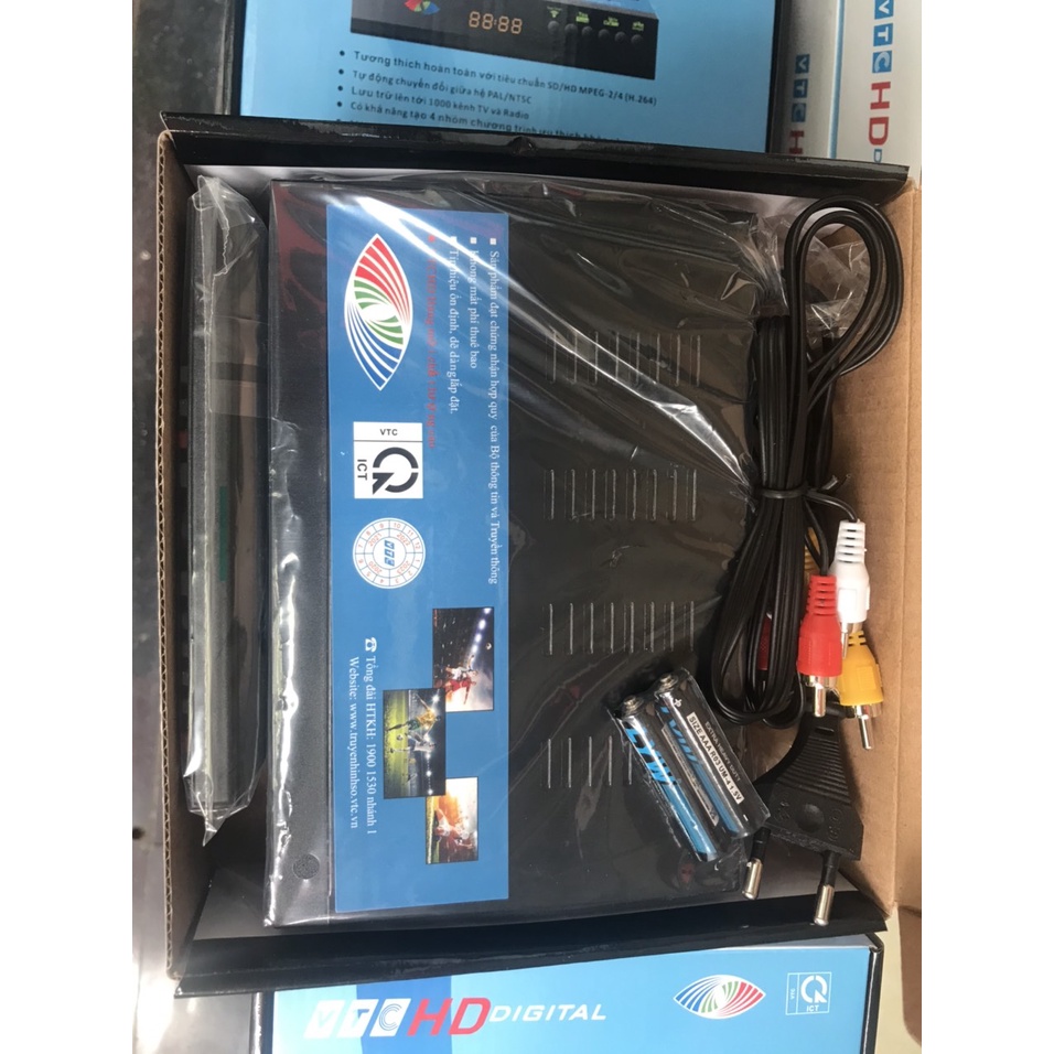 Đầu thu vtc t201 truyền hình số mặt đất xem kênh trong nước miễn phí thuê bao