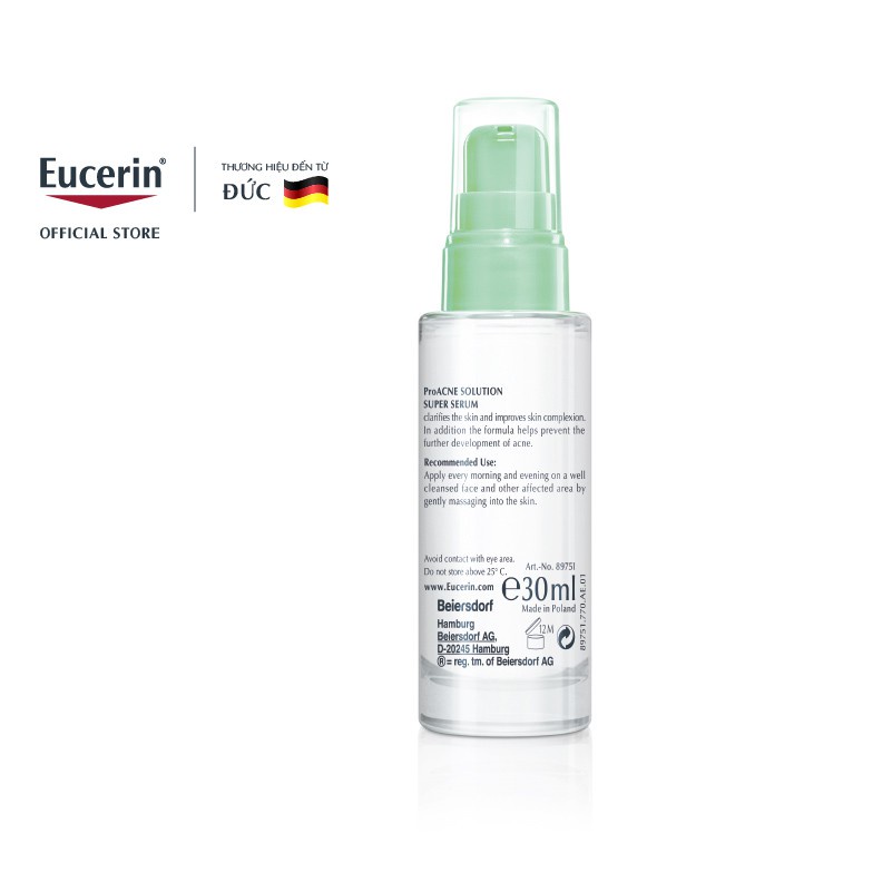 Serum Giảm Nhờn Và Mụn Eucerin Acne -Oil Control ProACNE Solution Super Serum 30ml