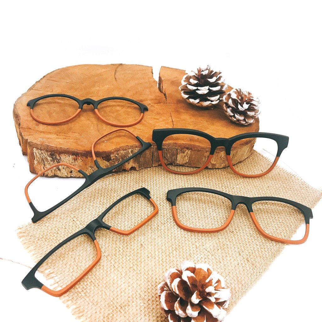 COMBO2.1❤️GỌNG+2 MẶT KÍNH❤️Mắt kính Custumeye❤️Kính mát cận râm thời trang nam nữ nhiều màu gọng vuông tròn Hot Trend | BigBuy360 - bigbuy360.vn