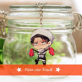Attack on Titan móc khóa acrylic/mica chibi anime