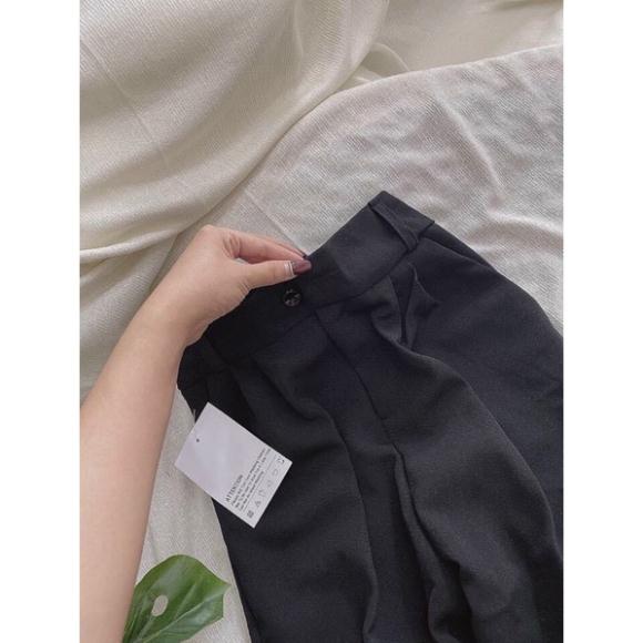 Quần Baggy Vải Mặc Đi Học- Quần Tây Nữ Cạp Cao Chất Tuyết Mưa Có Size  Hottrend