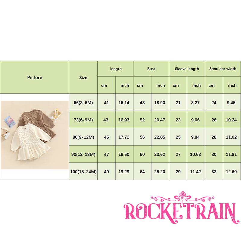 Áo Liền Quần Dệt Kim Tay Dài Cổ Tròn Màu Sắc Đơn Giản Cho Bé