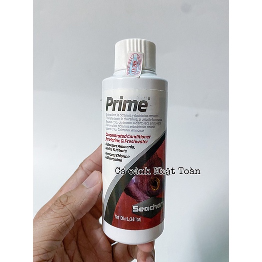 DUNG DỊCH KHỬ CLO NH3 NO2 NO3 SEACHEM PRIME 100ML CHO HỒ CÁ