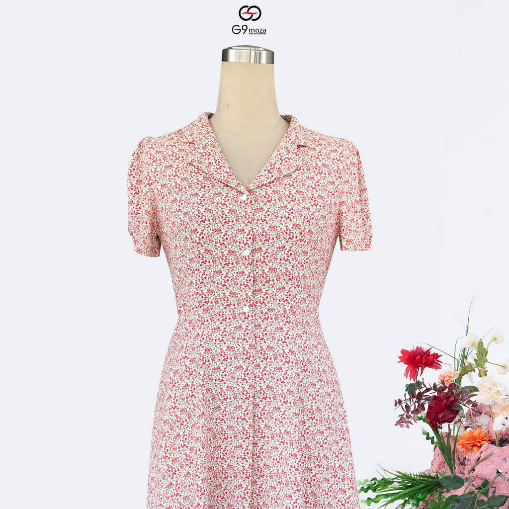 Đầm tay cộc nữ G9moza 11950 dáng xòe A chất voan mềm mại thoáng mát