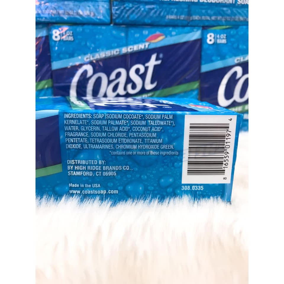 Lốc 8 bánh xà bông Coast 113g x 8 (Made in USA)