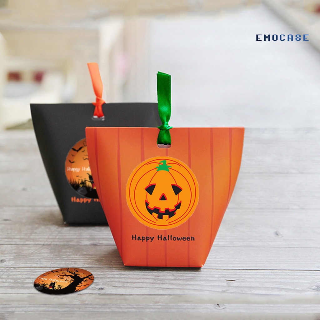 Cuộn 500 / Cuộn Nhãn Dán Halloween Tự Dính Chống Nước Có Thể Tháo Rời