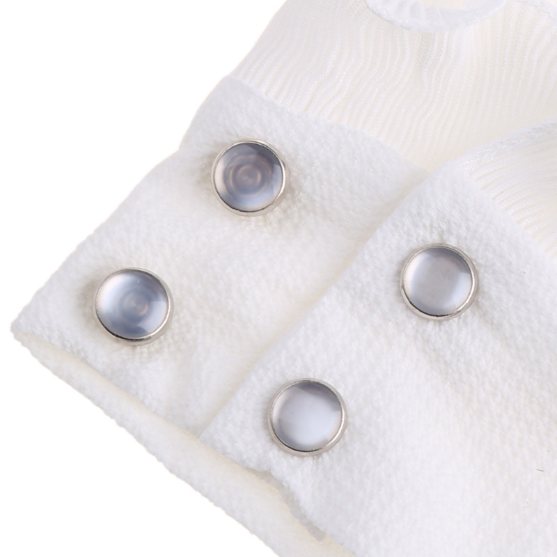 Han Cổ Tay Áo Loe Xếp Ly Màu Trơn Có Thể Tháo Rời Trang Trí