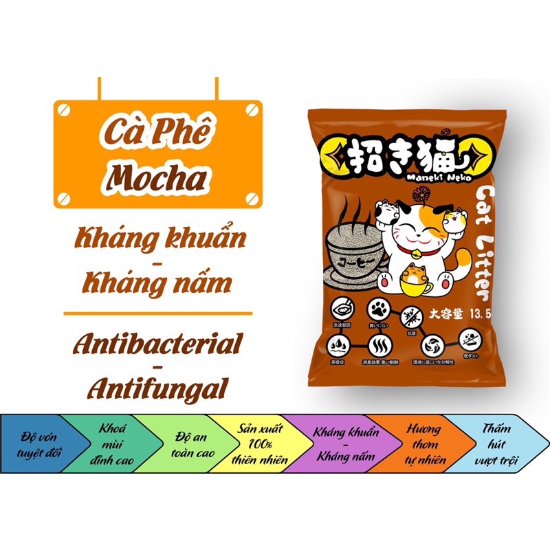 Cát vệ sinh cho mèo Maneki Neko 5L - cát mèo siêu tiết kiệm