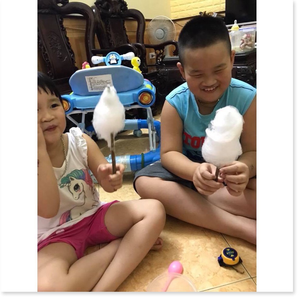 Máy làm kẹo bông gòn + Tặng 10 que quấn kẹo + 1 muỗng cao cấp