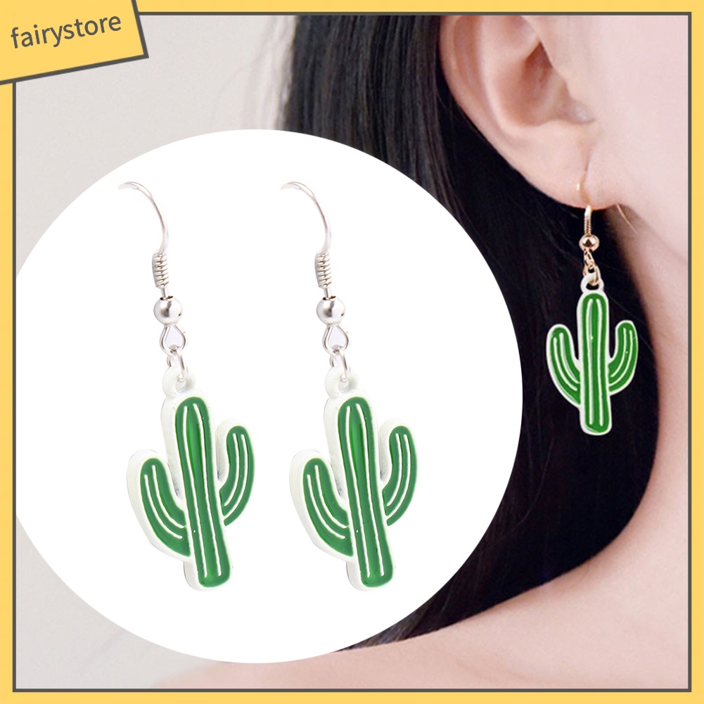 Bông tai hình cây xương rồng không gây dị ứng