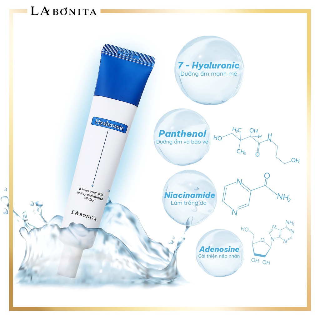 Kem dưỡng ẩm sáng da & tăng độ đàn hồi - LA BONITA Vital Hyaluronic Acid Cream 50ml