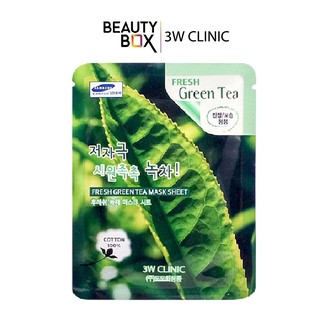 Mặt Nạ Giấy 3W Clinic Fresh Green Tea Mask Sheet 23ml