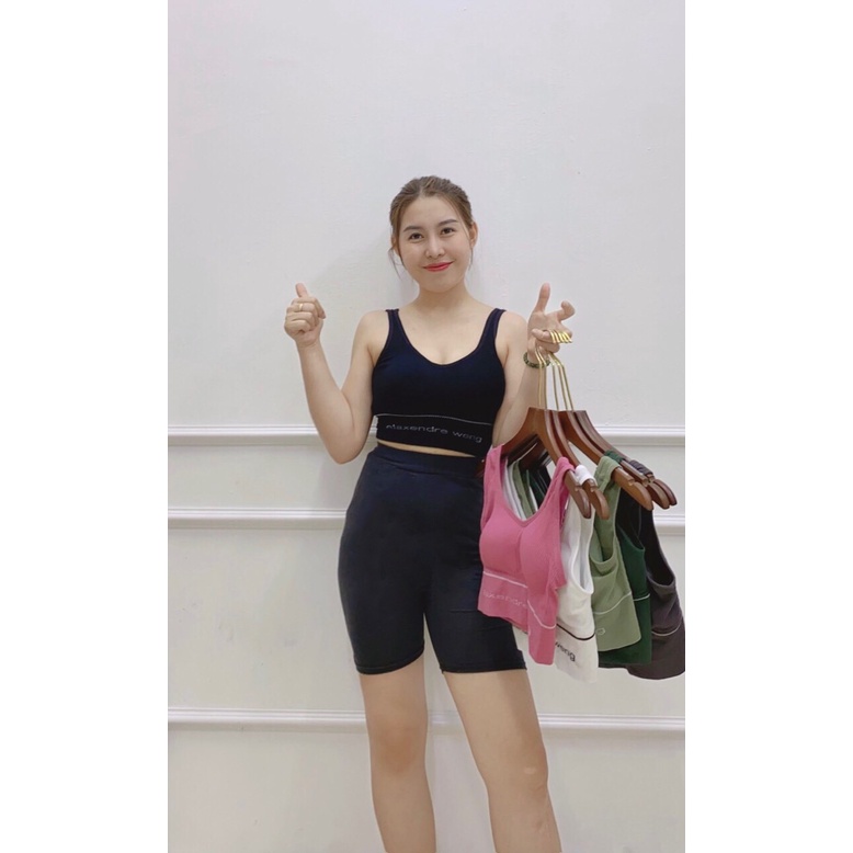 HOT - Áo Bra nữ thun co giãn có sẵn đệm ngực. Áo Bra nữ tập gym yoga