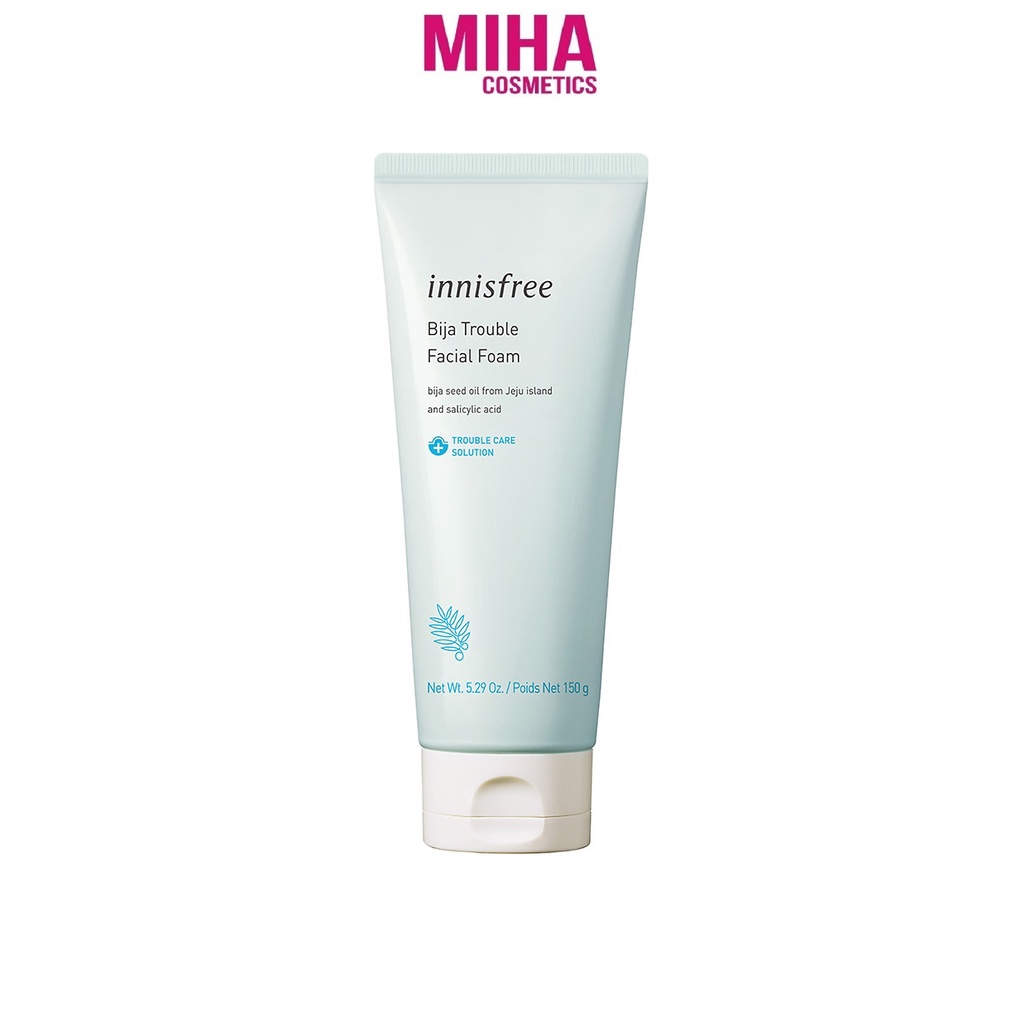 Sữa Rửa Mặt Dành Cho Da Mụn Innisfree Bija Trouble Facial Foam 150ml Hàn Quốc