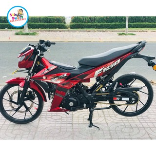 [SHIN DECAL] Tem xe satria fi chất liệu crom dán xe đỏ