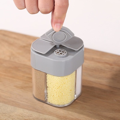 Lọ Rắc Gia Vị Bằng Nhựa Trong Suốt 4 Ngăn