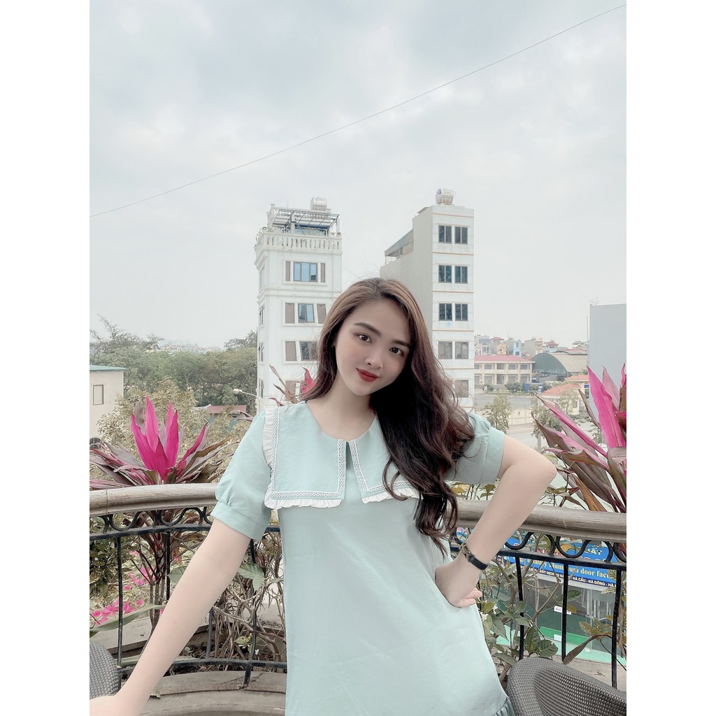 Váy Bầu Công Sở🎀Váy Bầu Mùa Hè Thiết Kế Đuôi Cá, Cổ Tròn Ngắn Tay. Dáng Dài Qua Gối