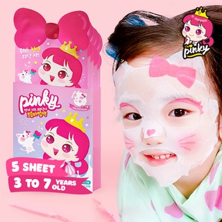 Hộp 5 miếng mặt nạ dưỡng ấm I m Pinky hình mèo con dễ thương cho bé