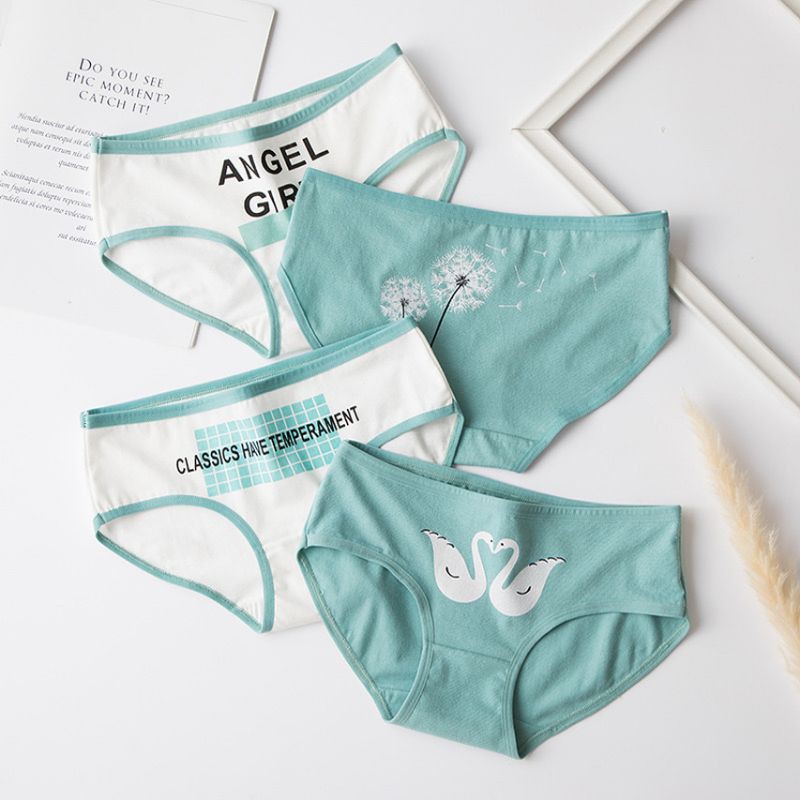 Quần Lót Nữ Cotton Cao Cấp Nâng Mông Thông Hơi Hoạ Tiết Dễ Thương DAPHINO - QL32