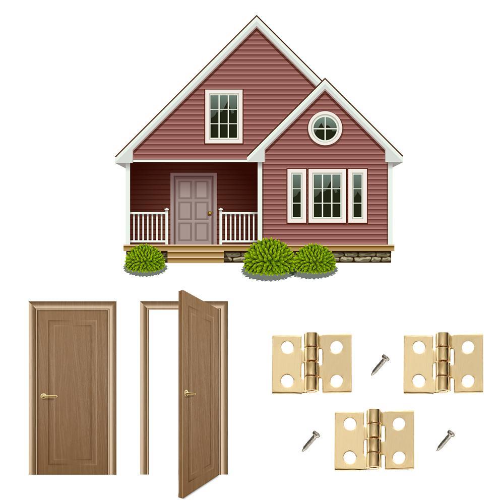 Set 10 / 20 Bản Lề 8x10mm Kèm Ốc Vít Kim Loại Dùng Để Trang Trí Nhà Búp Bê