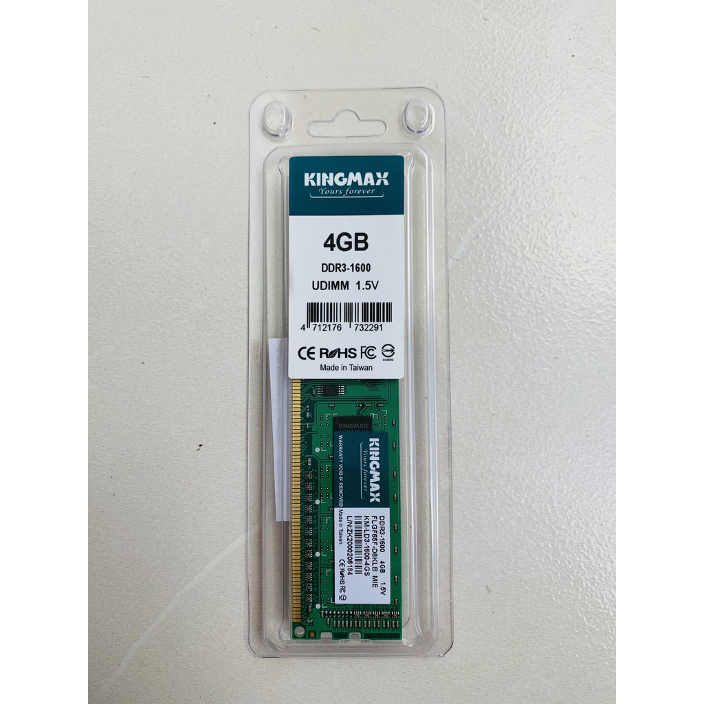 Ram 4GB Kingmax DDR3 1600MHz Viễn Sơn Network Hub phân phối