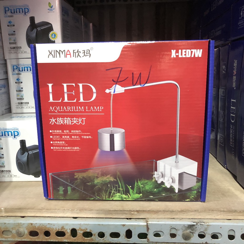 Đèn led rọi XInma 3W, 5W, 7W siêu sáng cho bể cá cảnh mini, bể thuỷ sinh