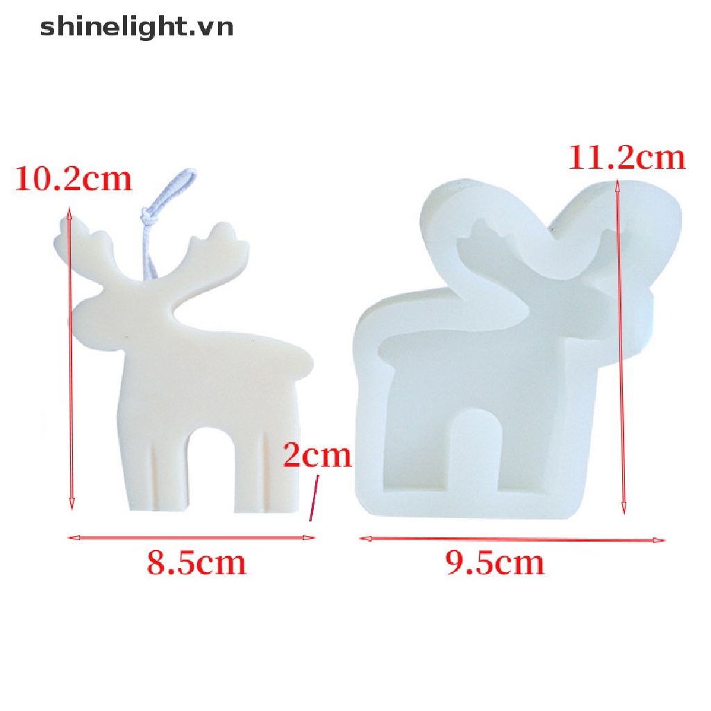 Khuôn Silicon Tạo Hình Hươu 3D Trang Trí Giáng Sinh