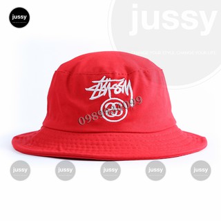 NÓN TAI BÈO STUSSY MÀU ĐỎ CHẤT VẢI KAKI DÀY