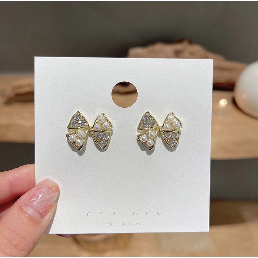 Khuyên Tai Hoa Hồng Phối Màu Sang Trọng Kim Loại Phủ Tĩnh Điện