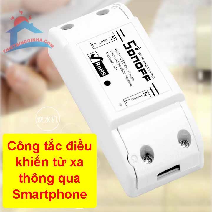 Công Tắc Điện Nhà Thông Minh, Công tắc điều khiển bằng wifi Sonoff Basic Kết nối bất kì đâu có mạng wifi, 3G