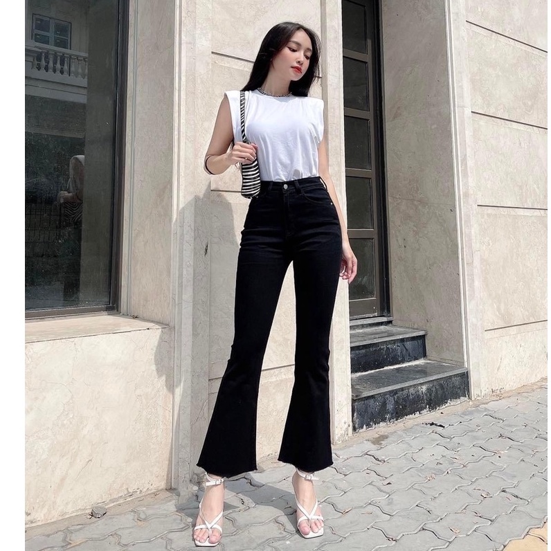 Quần Jean Nữ Ông Loe Lưng Cao Lai Cắt MaiKa Jeans