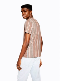 Áo thun nam " TOPMAN Taupe Stripe"
