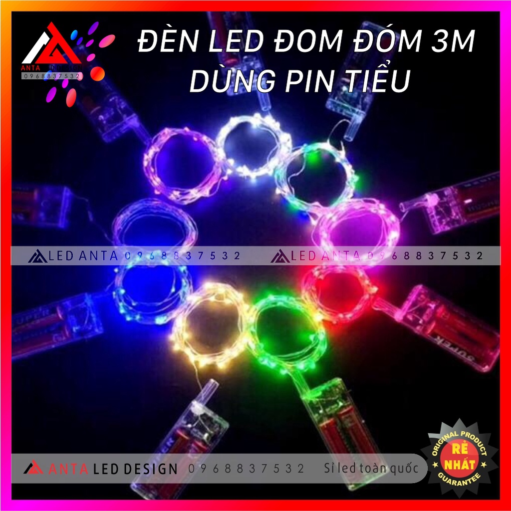 Đèn Led Đom Đóm Fairylight quay Tiktok dùng pin tiểu 3 mét 30 led