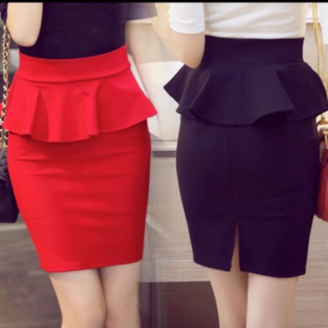 Chân váy bút chì nhún eo bánh bèo dáng ngắn | BigBuy360 - bigbuy360.vn