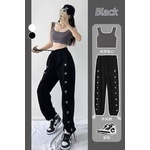 Quần jogger nữ có họa tiết trái tim cổ thun dây kéo shop TIỂU QUỲNH QUỲNH [ nhập mã NHUQ095 để giảm thêm 20%]